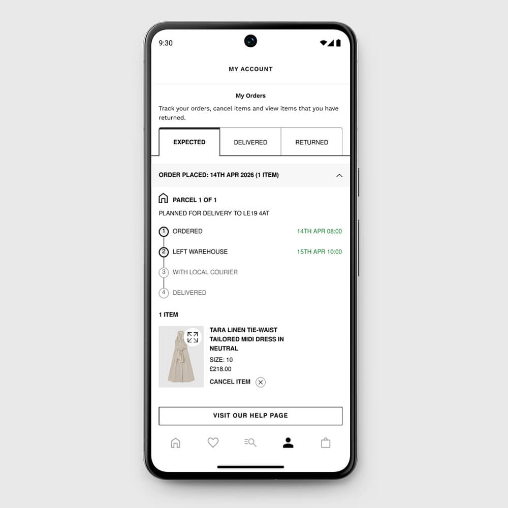TRACK YOUR ORDER